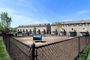 Bark park with seating